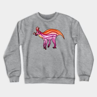 LESBIosaurus Prideosaur - Pride Month Gender Fluid Flag Dinosaur Crewneck Sweatshirt